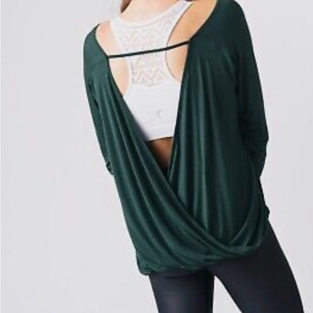 ZYIA Namaste open back long sleeve top
